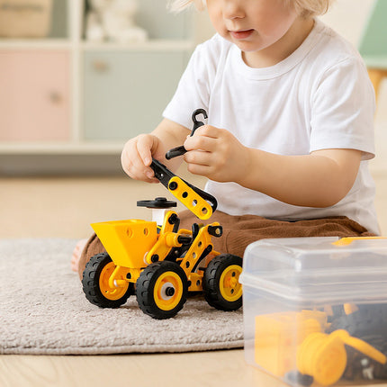 Construction Blocks Set, 100 Pieces, Vehicles, Educational