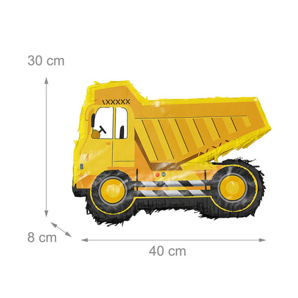 Construction Vehicle Piñata Set with Bat & Mask