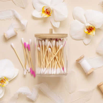 Container for cotton pad and cotton swab