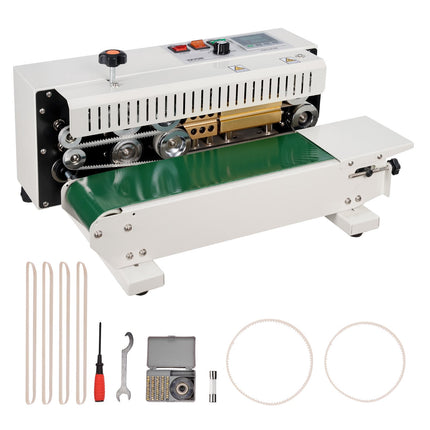 Continuous Band Sealer, 6-12 mm Seal, Digital Temp Control