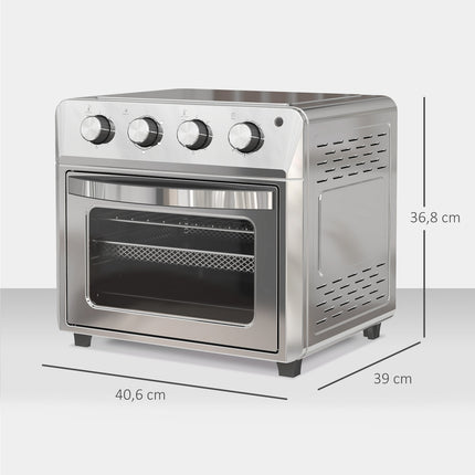 Convection Mini Oven, Air Fryer, 24L, 6 Modes, Timer, Silver
