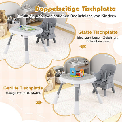Convertible 16-in-1 High Chair with Tray & Harness