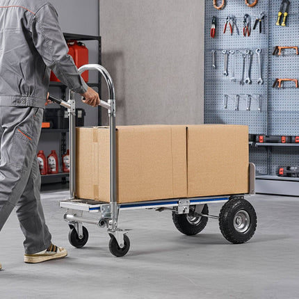 Convertible 2-in-1 Hand Truck Dolly, 1000 lb Capacity