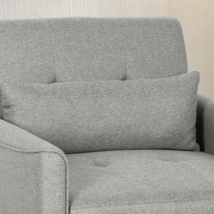 Convertible 3-in-1 Sofa Chair Bed, Adjustable Backrest, Gray
