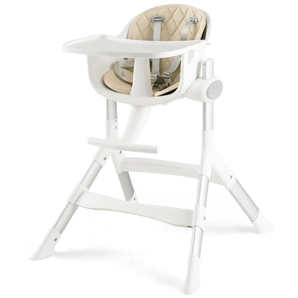 Convertible Baby High Chair, 4-in-1, 5-Height, Beige