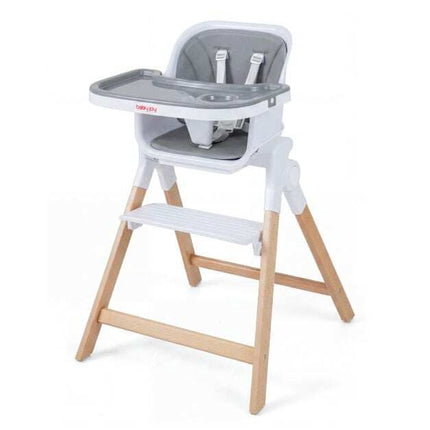 Convertible Baby High Chair with Adjustable Tray, Gray