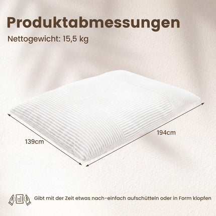 Convertible Corduroy Bean Bag Sofa Bed, Machine-Washable Cover
