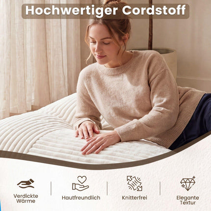 Convertible Corduroy Bean Bag Sofa Bed, Machine-Washable Cover