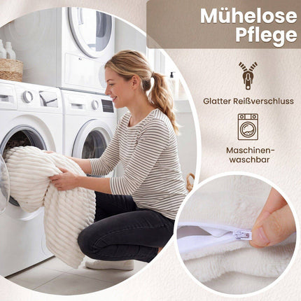 Convertible Corduroy Bean Bag Sofa Bed, Machine-Washable Cover