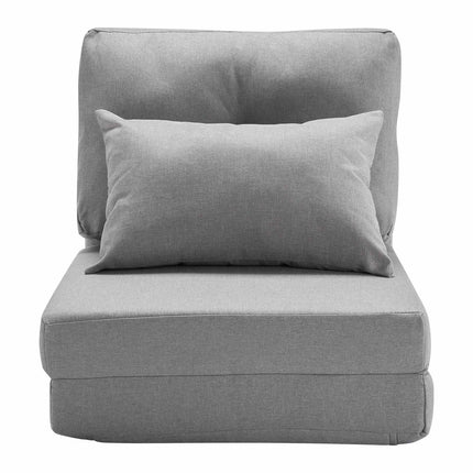 Convertible Floor Chair Bed, 5-Position Adjustable, Gray