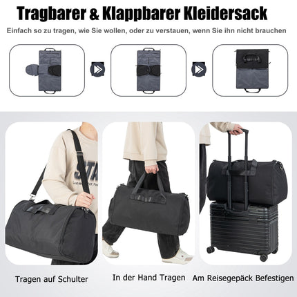 Convertible Garment Bag, Shoe Compartment, 50L PU