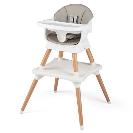Convertible High Chair 9-in-1, Removable Tray, Grey