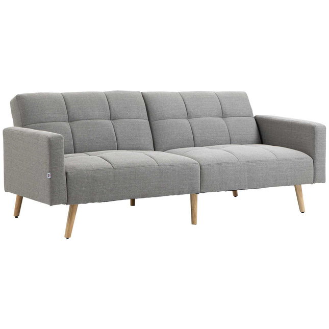 Rozkładana sofa, 205 x 88 cm, kolor lniany szary