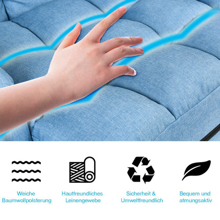 Convertible Sofa Bed – Adjustable Recliner with Cushion