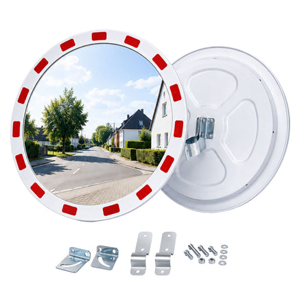 Convex Traffic Mirror, 30 cm, Shatterproof, Weather-Resistant