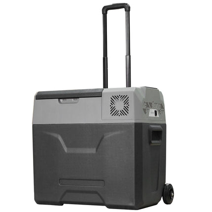 50L Electric Cool Box Car Refrigerator, Dual Voltage, Grey