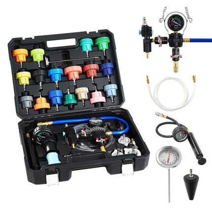 Coolant Pressure Tester Kit, 47-Piece Vacuum Refill, 3 Metal Adapters