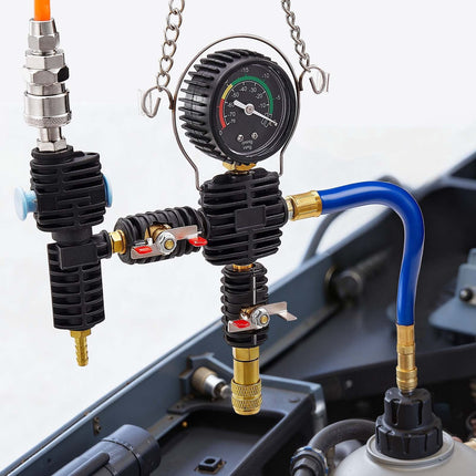 Coolant Pressure Tester Kit, 47-Piece Vacuum Refill, 3 Metal Adapters