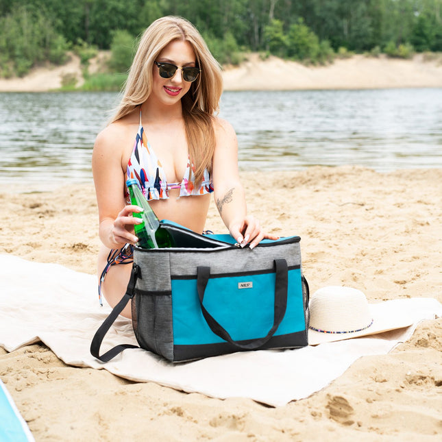 Koeltas, blauw, 27 liter inhoud