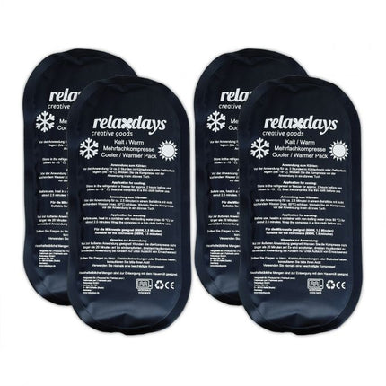 Cooling lamps oval set of 4 black
