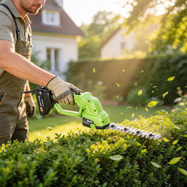 Cordless Hedge Trimmer, 18V, 55-Min Runtime, Adjustable Angle