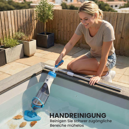 Cordless Pool Vacuum Cleaner, 40W Motor, Telescopic Pole