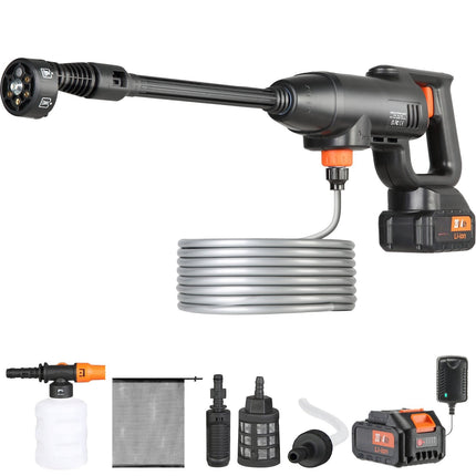 Cordless Pressure Washer, 580 PSI, 4.0Ah, 6-in-1 Nozzle