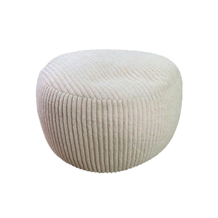 Corduroy Pouf – Round Floor Cushion, Soft Cover