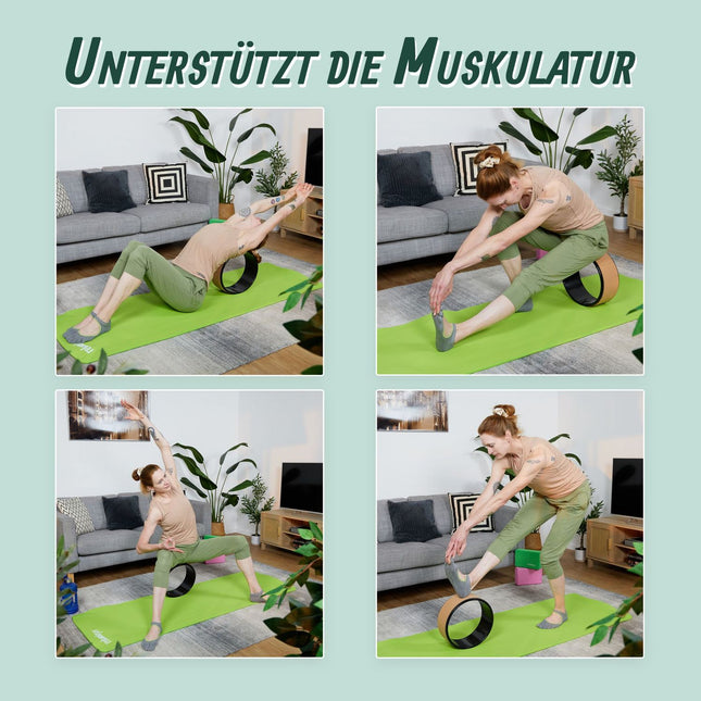 Cork Yoga Wheel 32 cm – Non-Slip Support for Poses