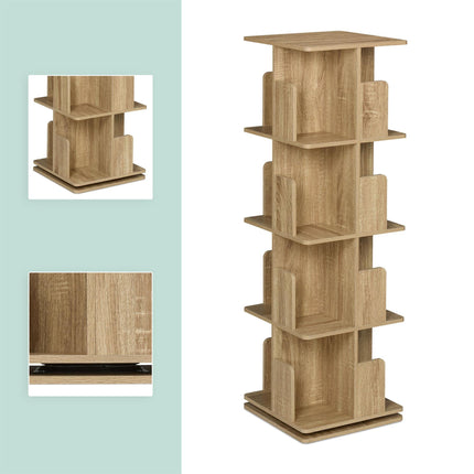 Corner bookcase with wood look