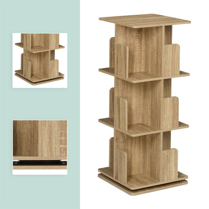 Corner bookcase with wood look