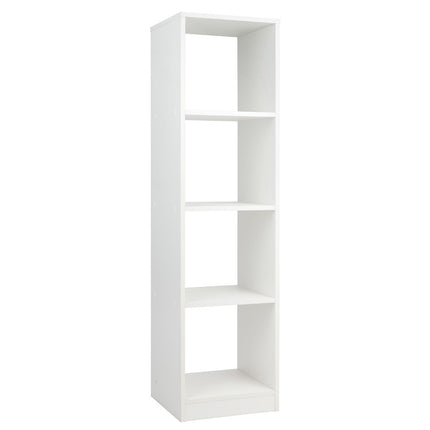 Corner shelf 142 cm Narrow bookcase 38 x 33 x 142 cm White