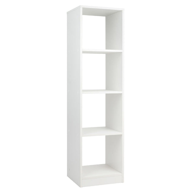 Corner shelf 142 cm Narrow bookcase 38 x 33 x 142 cm White
