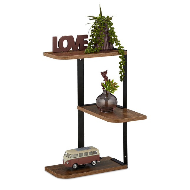 Corner shelf wall