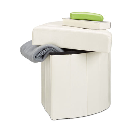Corner stool with storage space