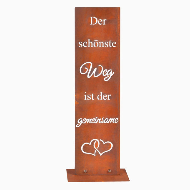 Corten Steel Garden Sign – Weather-Resistant Outdoor Decor