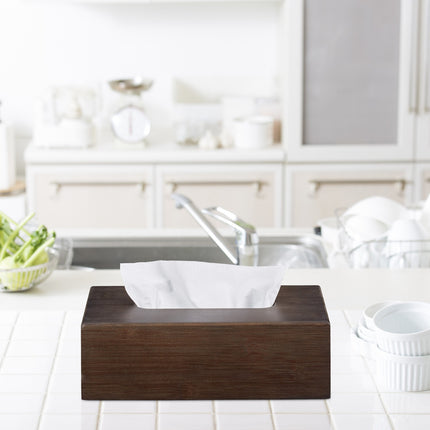 Cosmetic napkin box Bamboo brown