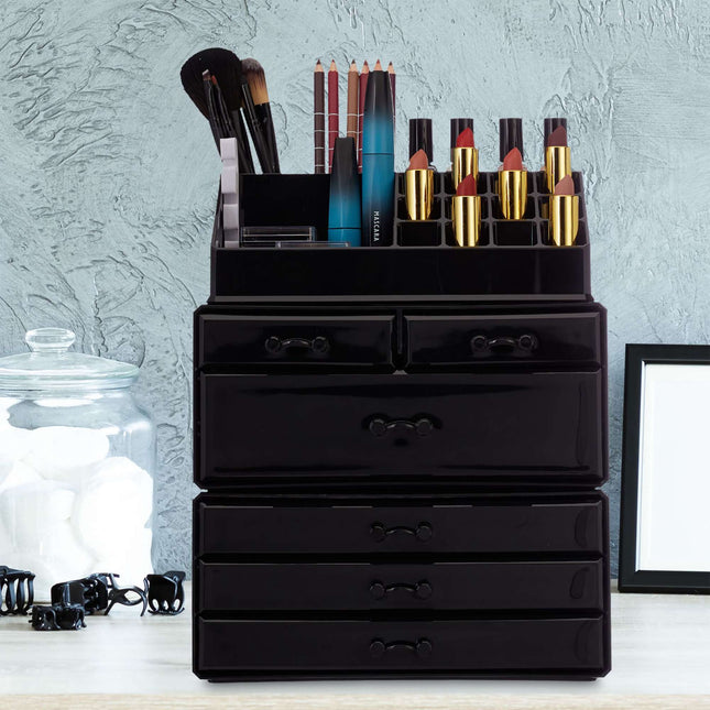 Cosmetics storage with 6 drawers