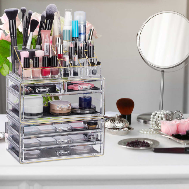 Cosmetics storage with 6 drawers