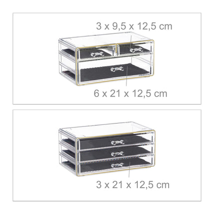 Cosmetics storage with 6 drawers
