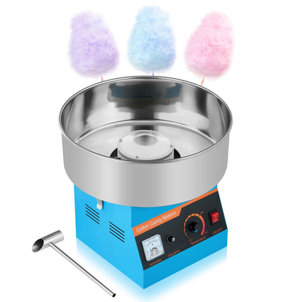 Cotton Candy Machine 1000W, 38cm Stainless Bowl, Blue