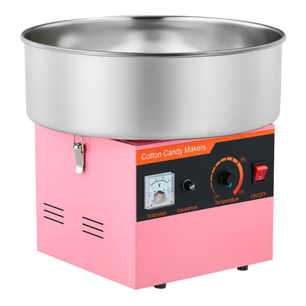 Cotton Candy Machine 1000W, 38 cm Steel Bowl, Pink