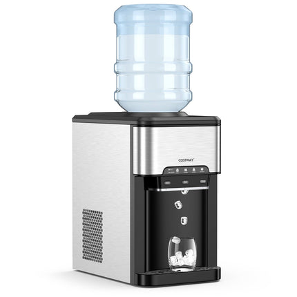 Countertop Water Dispenser, Hot Cold Ice Maker, Silver