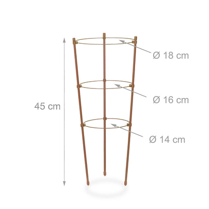 Creeper 45 cm Set of 4 brown