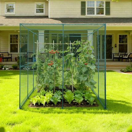 Crop Cage Mesh Plant Tent, Zipper Door, 2.9 x 1.94 x 1.94 m
