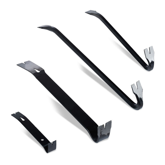 Crowbar and Trim Lever Set – 4 Pieces, Hardened Steel