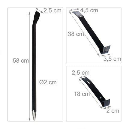 Crowbar set 5 parts