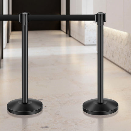 Crowd Control Stanchion Set, 8-Pack, Sign Holders