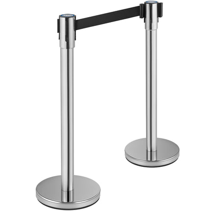 Crowd Control Stanchions Set Of 2, 6.6 Ft Belt