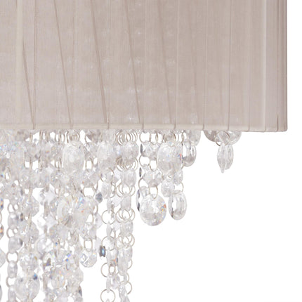 Crystal chandelier with lampshade
